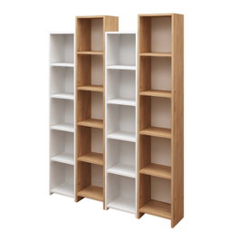 Hanah Home Estantería Semm Roble y Blanco